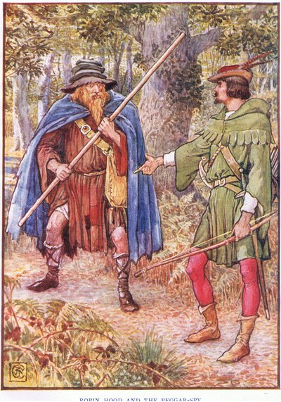Robin Hood e il mendicante da Walter Crane