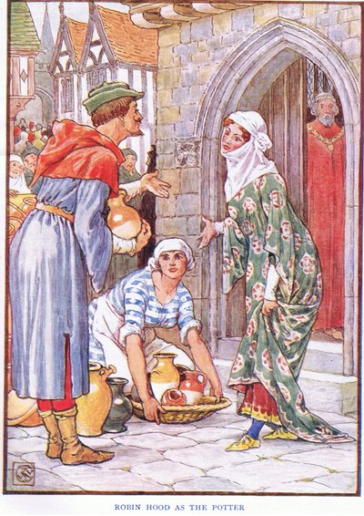 Robin Hood come il vasaio, c.1920 da Walter Crane