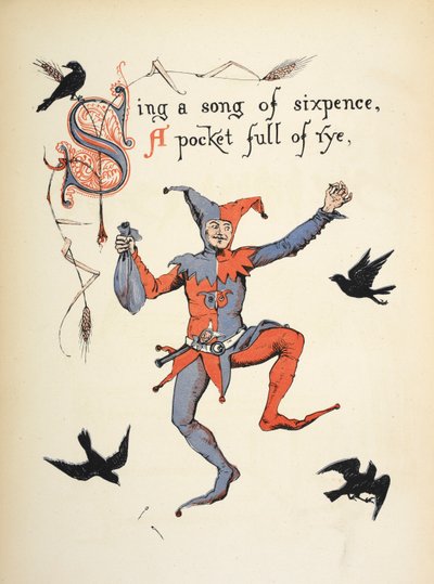 Canta una canzone di sei soldi, una tasca piena di segale. da Walter Crane