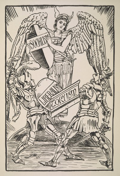 Socialismo, Liberalismo e Toryismo, da Cartoons for the Cause da Walter Crane