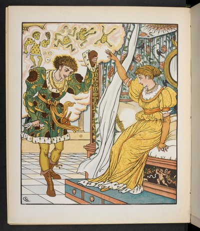 La figlia del re e la rana di Jakob e Wilhelm Grimm da Walter Crane
