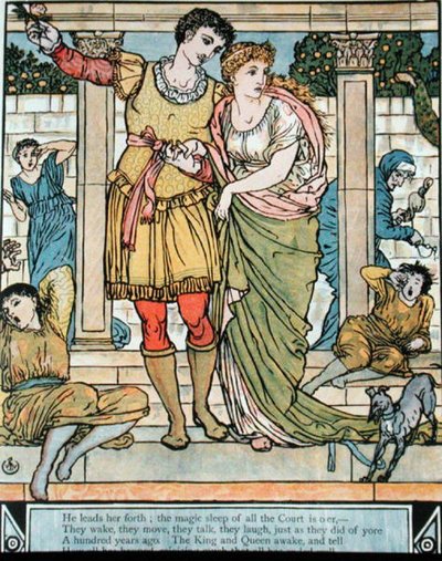Il principe che salva la principessa, illustrazione per 