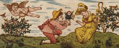 La rosa è rossa; La viola è blu; Il garofano è dolce; E così sei tu da Walter Crane
