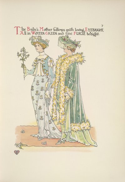 La madre della sposa segue con amorevole Eyebright da Walter Crane