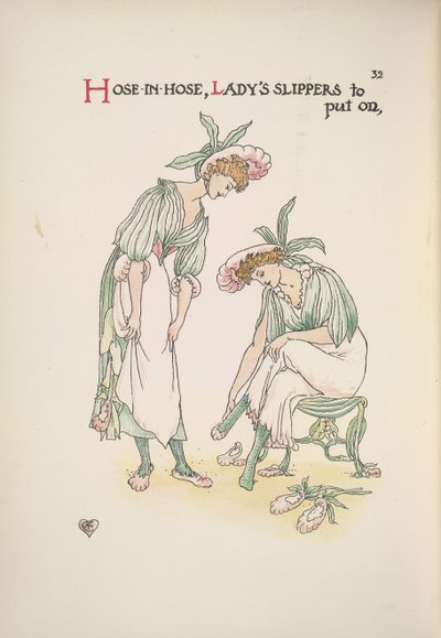 Due signore che indossano pantofole da Walter Crane