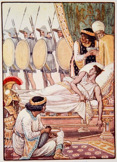 Con uno sforzo li guardò mentre passavano, illustrazione da 