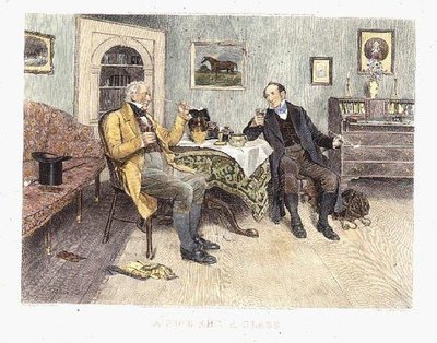 Una pipa e un bicchiere, pubblicato nel 1896 da Walter Dendy (after) Sadler