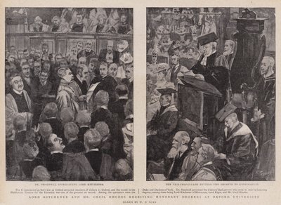 Lord Kitchener e Mr Cecil Rhodes ricevono lauree honoris causa all