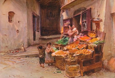 Una bancarella di frutta a San Remo, c1900 1913 da Walter Frederick Roofe Tyndale