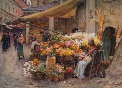 Una bancarella al Rialto, Venezia, c1900 1913 da Walter Frederick Roofe Tyndale