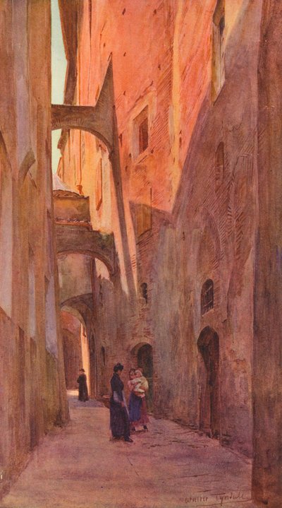Una strada a Siena, c1900 1913 da Walter Frederick Roofe Tyndale