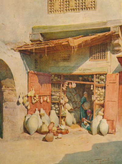 Bazar di ceramiche in un villaggio del Nilo, c1905, 1912 da Walter Frederick Roofe Tyndale
