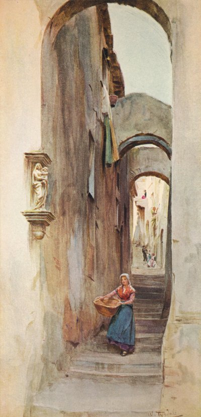 Strada a Cervo San Bartolommeo, c1910, 1912 da Walter Frederick Roofe Tyndale