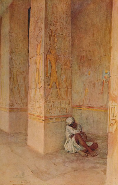 La Colonnata della Nascita nel Tempio di Hatshepsut da Walter Frederick Roofe Tyndale