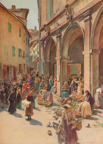 Il mercato a Montepulciano, c1900 1913 da Walter Frederick Roofe Tyndale
