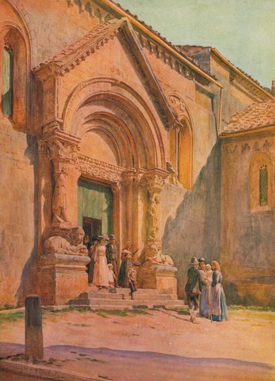 Il portico della Pieve a San Quirico d