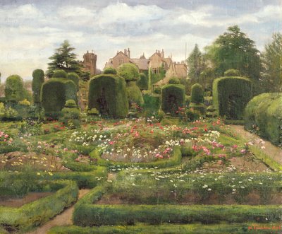 I giardini topiari, Levens Hall, Cumbria, 1886 da Walter Frederick Roofe Tyndale