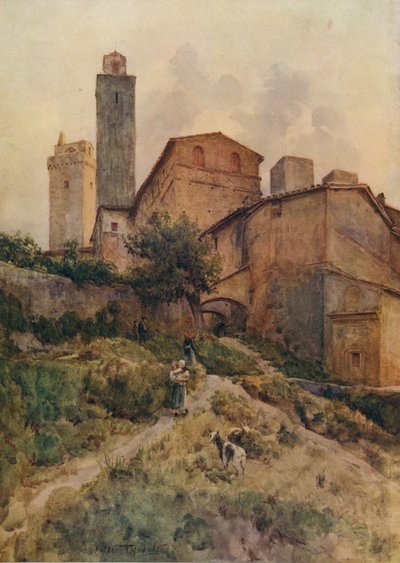 Via Capassi, San Gimignano, c1900-1913 da Walter Frederick Roofe Tyndale