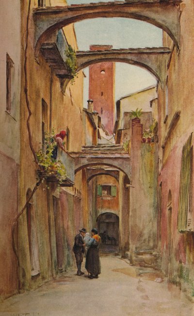 Via dello Spedale, Noli, c1910, 1912 da Walter Frederick Roofe Tyndale
