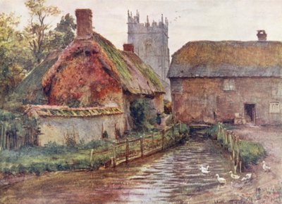 Wessex: Il mulino e la chiesa di Affpuddle, vicino a Dorchester da Walter Frederick Roofe Tyndale