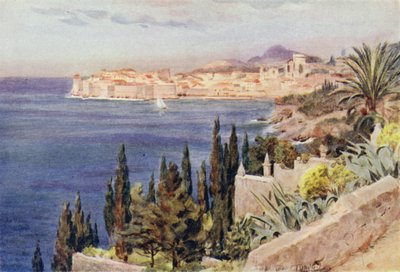 Jugoslavia: La baia di Dubrovnik (litografia a colori) da Walter Frederick Roofe Tyndale
