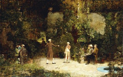 La lezione di scherma, c.1879 da Walter Gay