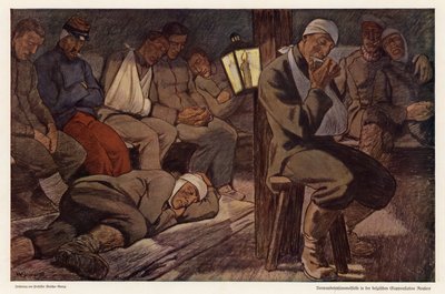 Soldati feriti alla stazione di soccorso a Roulers, Belgio, Prima Guerra Mondiale da Walter Georgi