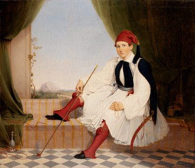 Ritratto di John B. Carmac, in costume greco Evzone, 1853 da Walter Gould