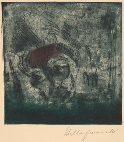 Ermüdender Kopf (Autoritratto), 1922 da Walter Gramatte