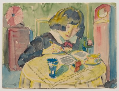 Frau beim Schreiben (Sonia Gramatté) da Walter Gramatte