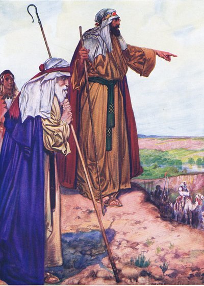 La scelta di Lot, da The Bible Picture Book pubblicato da Thomas Nelson, c.1950 da Walter Grieve