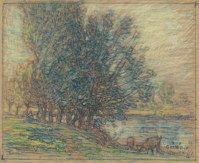 Salici, Longpre, Francia, c.1911-18 da Walter Griffin