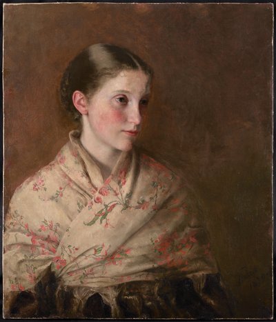 Una ragazza con lo scialle (olio su tela) da Walter Henry Truscott