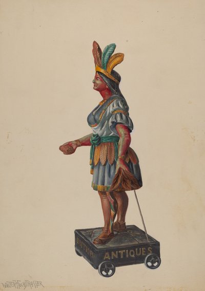 Indiano del negozio di sigari, c. 1936 da Walter Hochstrasser