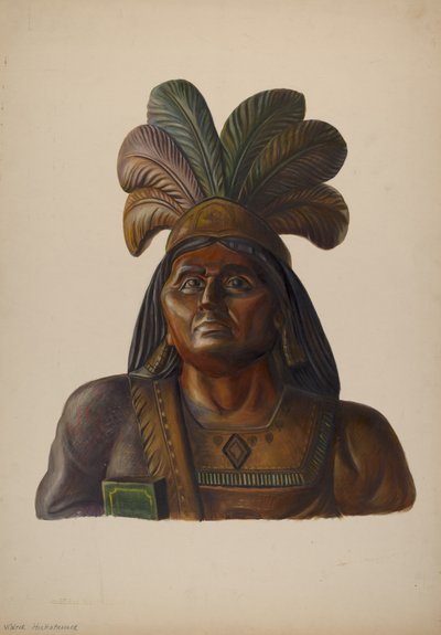 Indiano del negozio di sigari, c. 1937 da Walter Hochstrasser