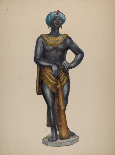 Figura di schiavo nubiano, c. 1937 da Walter Hochstrasser