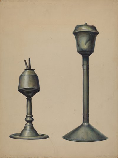 Due lampade a olio, c. 1938 da Walter Hochstrasser