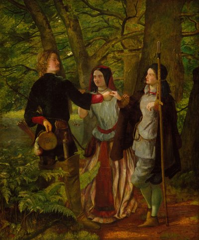 Come vi piace - Atto IV Scena I - Rosalind che Istruisce Orlando nella Cerimonia da Walter Howell Deverell