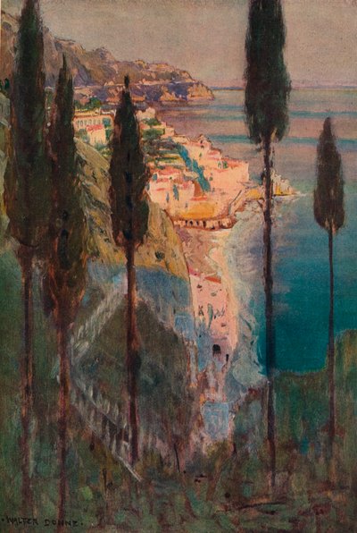 Ombre serali, Amalfi, c. 1887-1906, 1906-7 da Walter J Donne