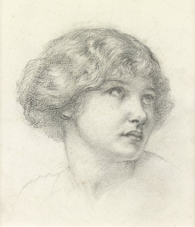 Testa di una ragazza da Walter John (attr. to) Knewstub