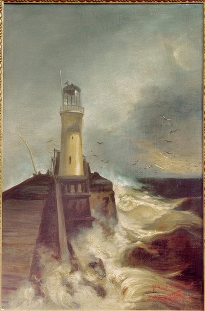 Molo con faro da Walter Leistikow
