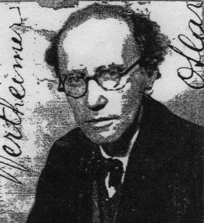 Oskar (Oscar) von Wertheimer, scrittore ungherese (nato a Vienna nel 1892 e morto nel 1944) (foto b/n) da Walter Limot
