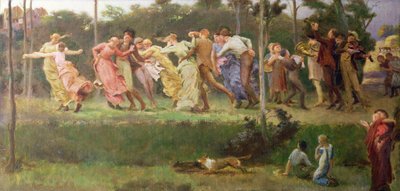 Una danza del raccolto, 1904 da Walter Mclaren