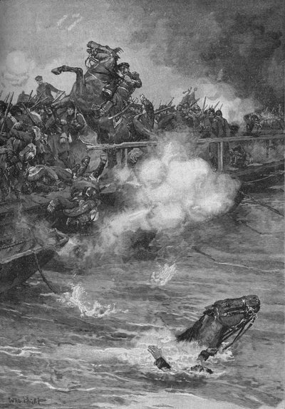 Un terribile massacro sul ponte sovraffollato, 1902 da Walter Paget