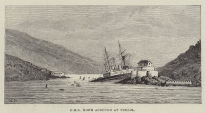 HMS Howe incagliata a Ferrol da Walter Paget