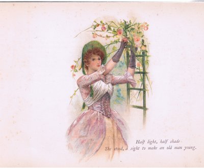 Mezza luce, mezza ombra, illustrazione da Tennyson Pictures pubblicata da E P Dutton & Co, c.1900 (litografia a colori) da Walter Paget