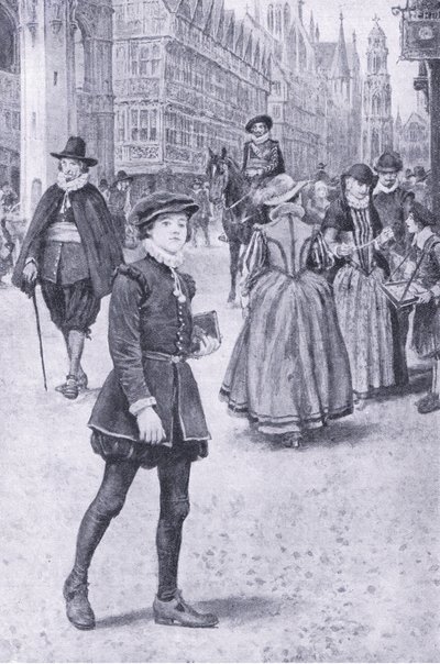 Herrick fa un giro per Cheapside, illustrazione da My Magazine da Walter Paget