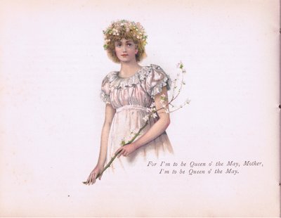 "Sono la Regina di Maggio, Madre"., illustrazione da Tennyson Pictures pubblicata da E P Dutton & Co, c.1900 (litografia a colori) da Walter Paget