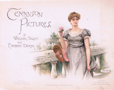 Maud: pagina del titolo, illustrazione da Tennyson Pictures pubblicata da E P Dutton & Co, c.1900 (litografia a colori) da Walter Paget
