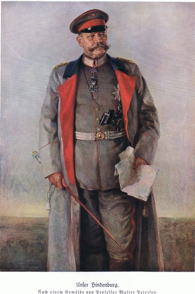 Hindenburg, da Hindenburg pubblicato da Daterlandijrcher Derlag & H Weller Berlino da Walter Petersen